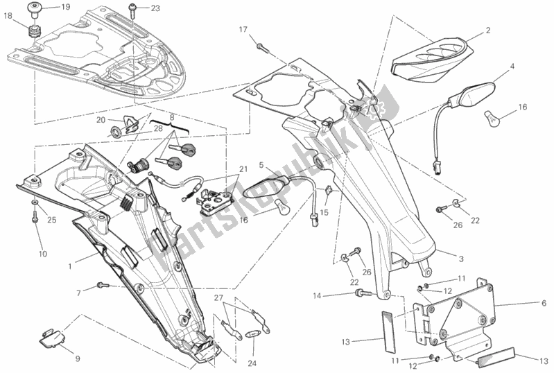 Alle onderdelen voor de Achterlicht van de Ducati Monster 696 USA Anniversary 2013